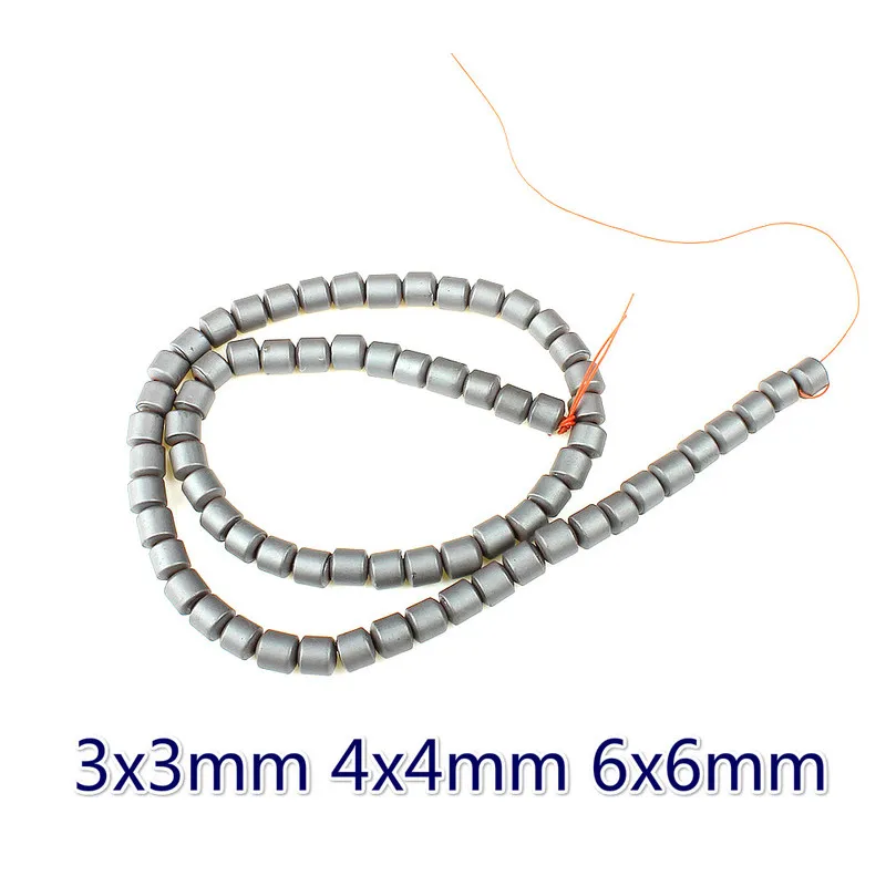 Магнитные Бусины Из Натурального Гематита цилиндрические бусины из гематита для