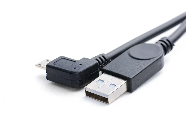 Usb 150 AM Micro левый изгиб от 25 см до Зарядные телефонные кабели адаптеры провод для
