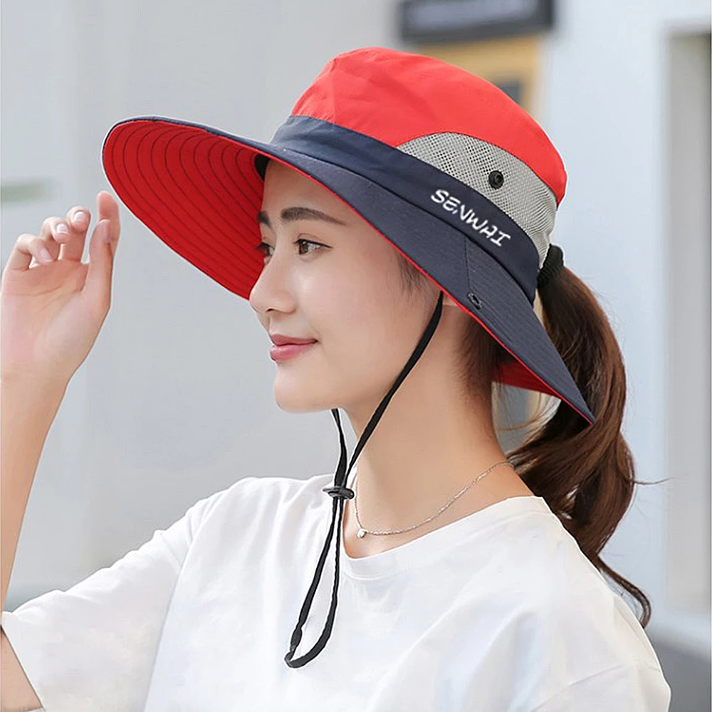 Шляпа от солнца широкополая шляпа Boonie Для женщин широкая с защитой ультрафиолета