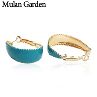 mg blue small hoop earrings for women circle earrings hoops jewelry trendy elegant female accessories gifts wholessale 2019