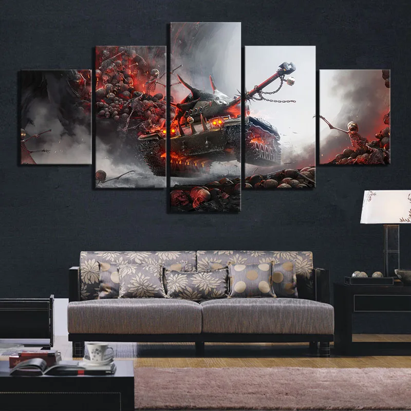 Картины на холсте постер с художественным оформлением стену 5 панелей картины