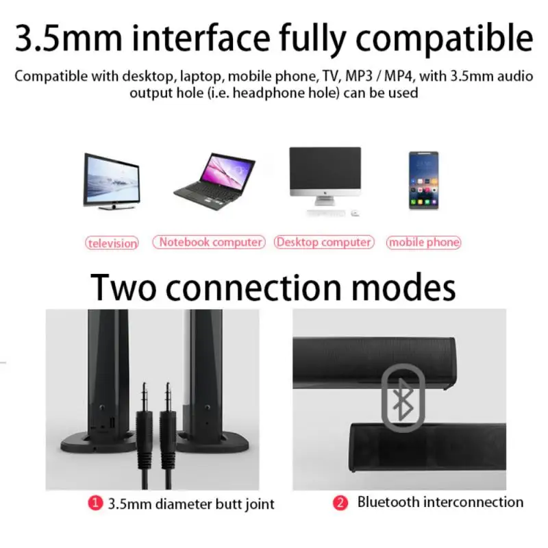 

Wireless Bluetooth Speaker Computer Speaker For TV Soundbar Box Subwoofer Radio Music Center Boom Box Home Theater Sound System