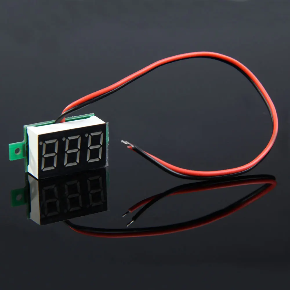Мини DC 2 5-30 V светодиодный Панель Напряжение метр 3-цифровой Дисплей вольтметр V20D