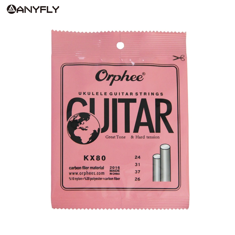 Orphee Профессиональный Чистый нейлон белая углеволоконная Струны для укулеле