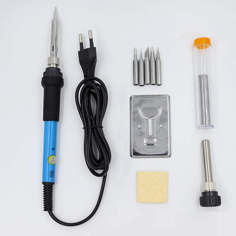 

Thermostat electric soldering iron EU 220V searing iron tip tin wire mini soldering iron soldering stand US 110V soldering tool