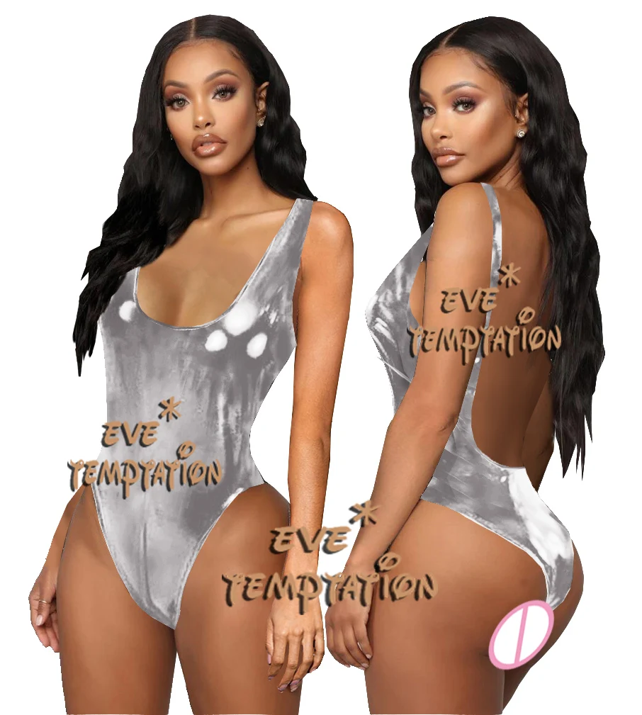 Сексуальное эластичное белье из искусственной кожи и ПВХ нижнее ночные рубашки