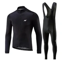 2021 black long sleeve cycling clothing set bib pants ropa ciclismo bicycle clothing mtb bike long sleeve jersey mens clothes