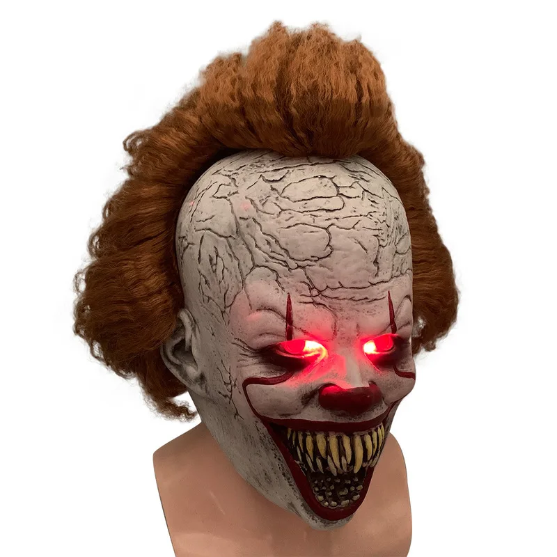 

Светодиодный ная маска клоуна Pennywise «Stephen King's It», глава две, маска для косплея, шлем, реквизит, маски