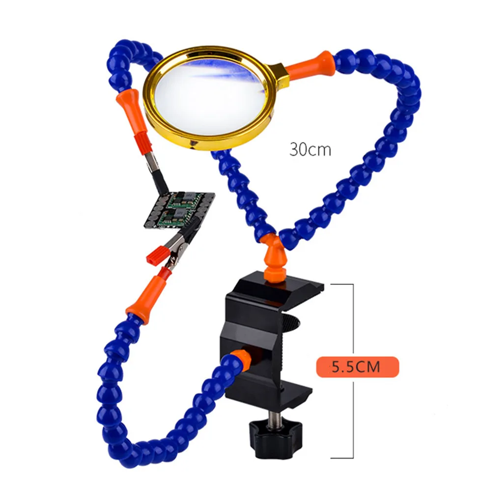 

Welding Stand Repairing Maintenance Desk Clamp Alloy Base 3 Helping Hands