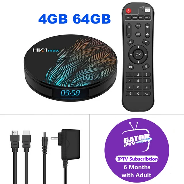 4G64G(6 month IPTV) 4K HD медиаплеер HK1 max Android 9,0 IP tv Box 2,4G& 5G Wifi телеприставка с 1 год 6700+ каналы онлайн IP tv кодовая коробка - Цвет: 4G64G(6 month IPTV)