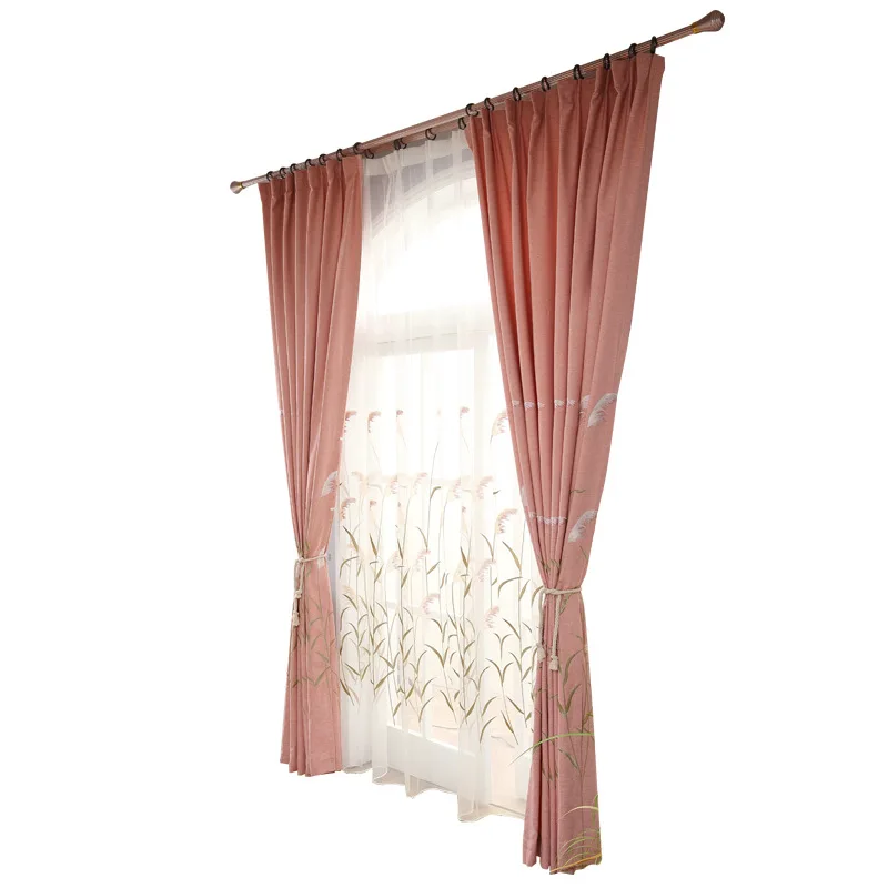 

European Embroidered blackout Curtain For Window Treatment Manufacturer Directly curtains for Living Room Bedroom dining room