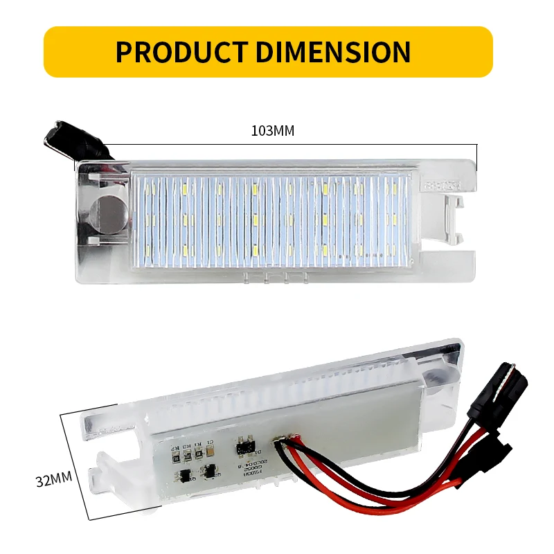 2Pcs LED License Number Lamps Plate Lights for Opel Astra H J Corsa C D Insignia Tigra B Twintop Vectra Zafira OPC | Автомобили и