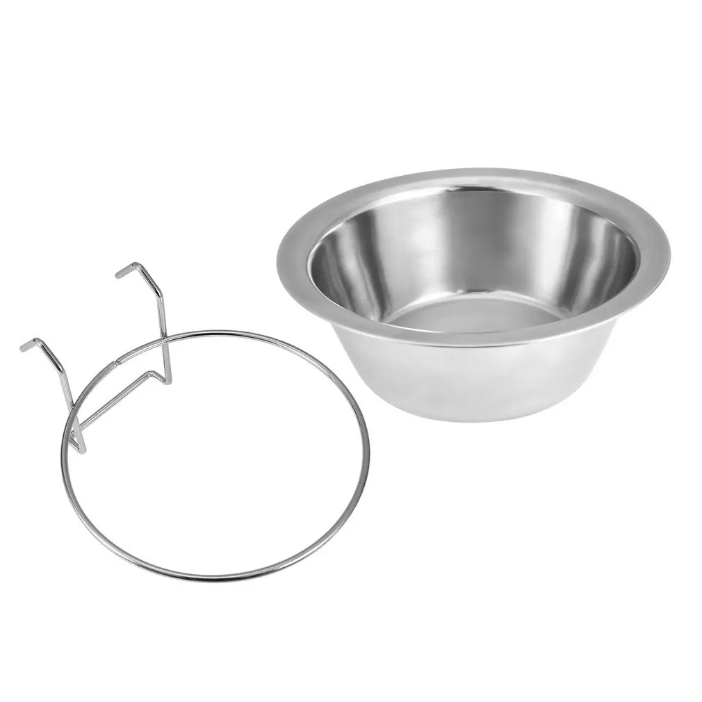 Stainless Steel Pet Dog Bowl Food Water Drinking Cage Cup Hanger Food Water Bowl Travel Bowl For Pet Feeding Tools Hot Sale