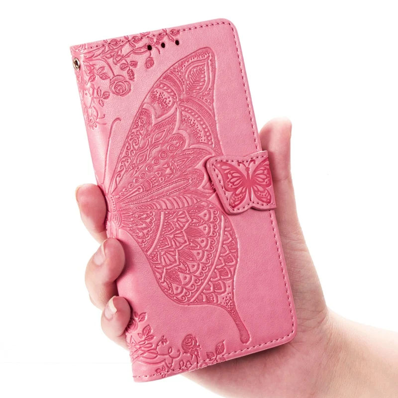 Рельефный кожаный чехол для Xiaomi Redmi 7A, чехол для Redmi Note 7, 8, откидной Чехол-Кошелек для Xiaomi 7A, чехол для Redmi 7A, чехол Redmi K20 Pro - Цвет: Pink