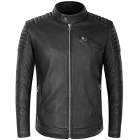 winter mens autumn real genuine motorcycle jackets for men vintage punk cowhide leather motor biker coat
