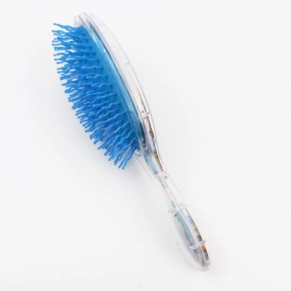 

Sequined Oval Hair Comb Smooth Hair Comb Hairdressing Tool Kirin Rainbow Cloud Transparent Massage Hair Comb