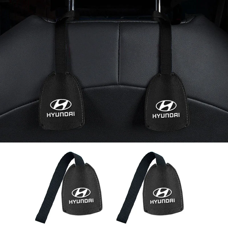 

1/2pcs Car Seat Back High-quality Leather Multifunctional Hooks for Hyundai Tucson Elantra Creta IX25 IX35 Sonata Solaris Gadget