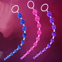 crystal ball butt plug long soft rubber anal beads orgasm vagina clit pull ring toys adults women stimulator sex