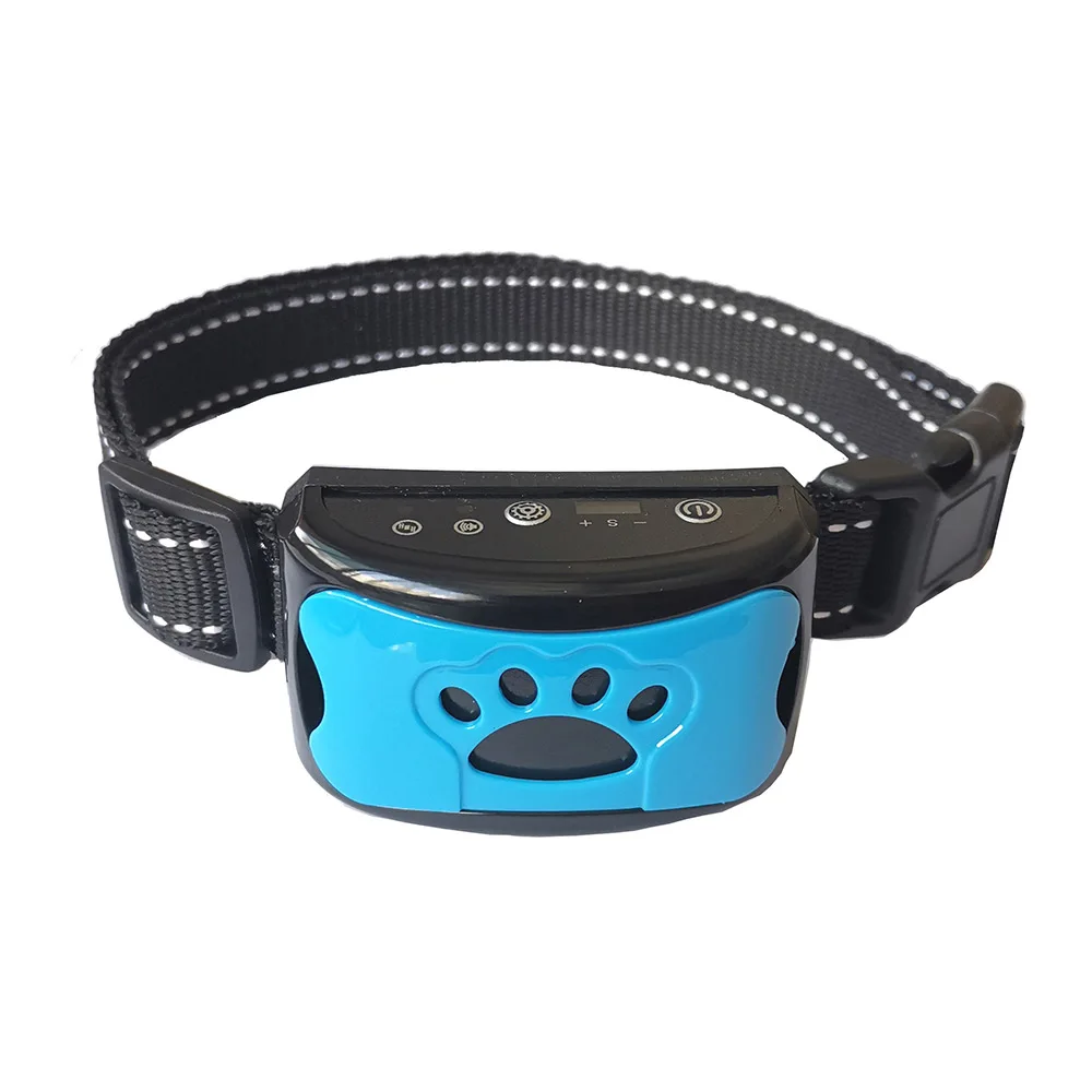 

For No Shock Smart Multifunctional 7 Level Anti Bark Collar Press Button Adjustable Sound Vibration With Indicate Light Dog
