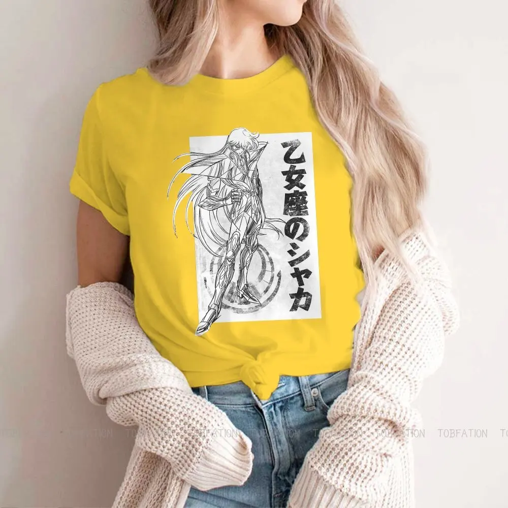 

Аниме Футболка Saint Seiya «Рыцари Зодиака» для женщин и девушек Shaka No Virgo, мягкие летние свитшоты, футболка, новинка, тренд 5XL