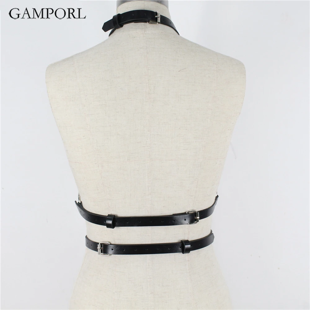 GAMPORL кожаные подвязки ошейник регулируемый ремень ремни для женщин бюстгальтер