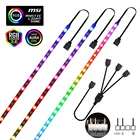 Неоновая RGB Светодиодная лента, 5 В, Адресуемая ws2812b лента, игровой шкаф для ПК, чехол, материнская плата, 3Pin Header ASUS Aura SYNC,MSI Mystic