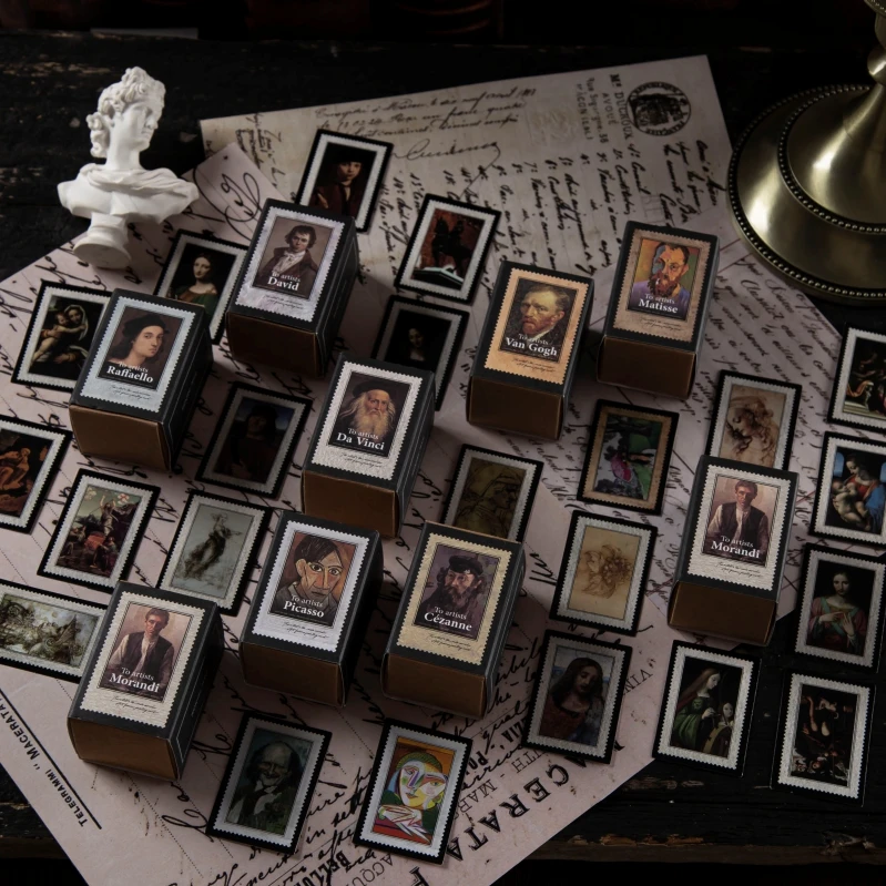 100 шт. белая бумага с изображением Ван Гога используется для украшения дневника и канцелярских