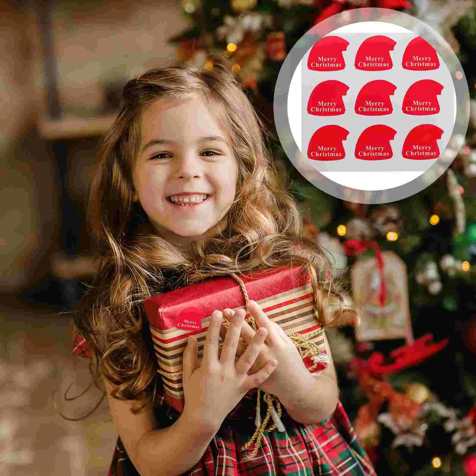 

20 листов, самоклеящиеся наклейки на Рождество