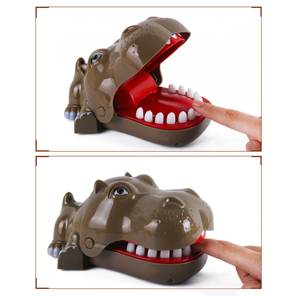 

1Pc Funny Cartoon Hippo Design Biting Finger Creative Prank Trick Gathering Party Novelty Toys