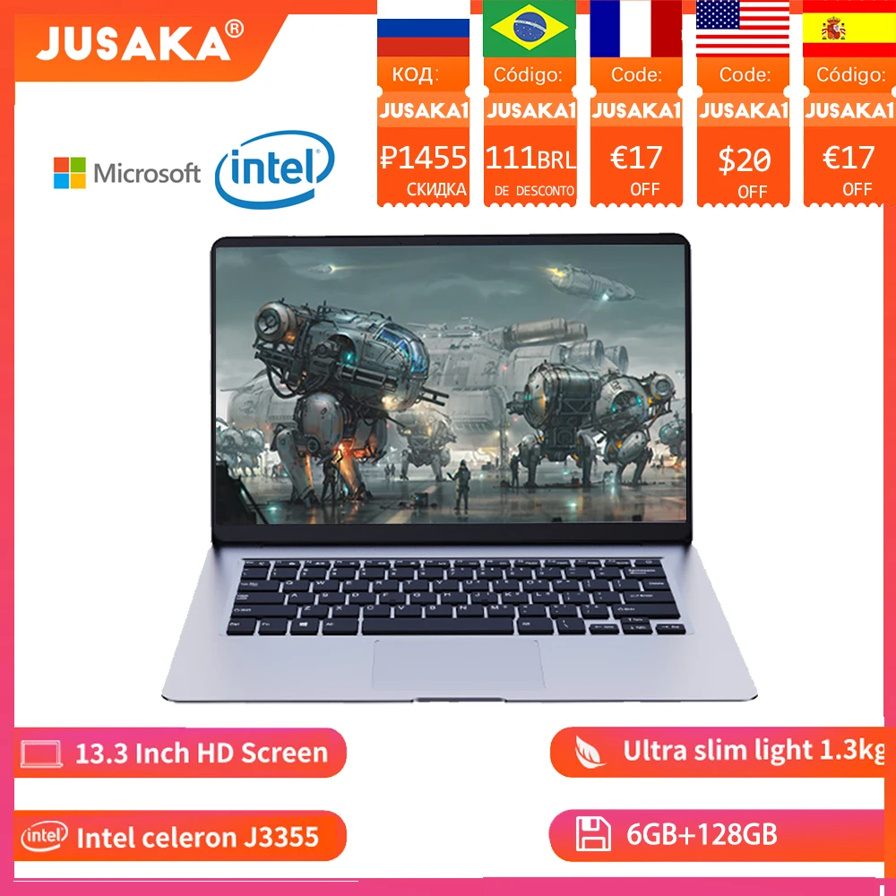 Student Laptop Computer 14.1'' 6GB RAM 128GB SSD Desktop Windows 10 PC Notebook WiFi Laptops Office Class Cheap | Компьютеры и
