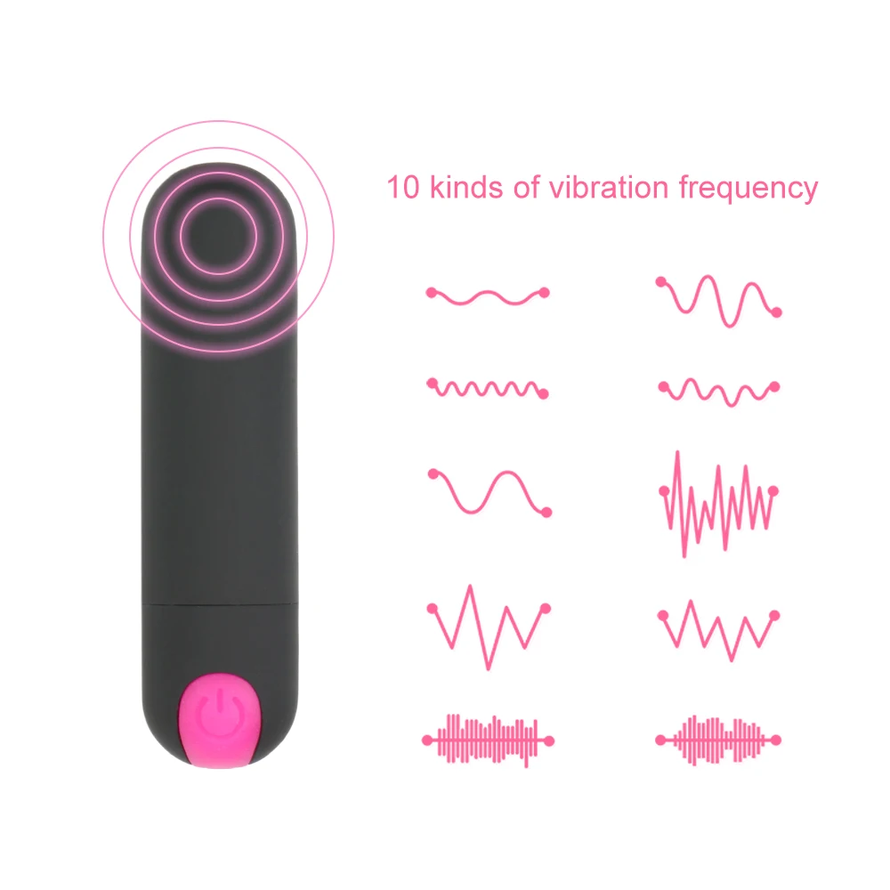 USB Rechargeable Mini Bullet Vibrator Strong Vibration G-spot Massager 10 Speed Powerful Sex Toys for Women | Красота и здоровье