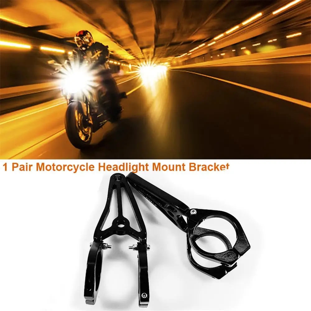 1 Pair Motorcycle Motorbike Headlight Mount Bracket Fork Hea