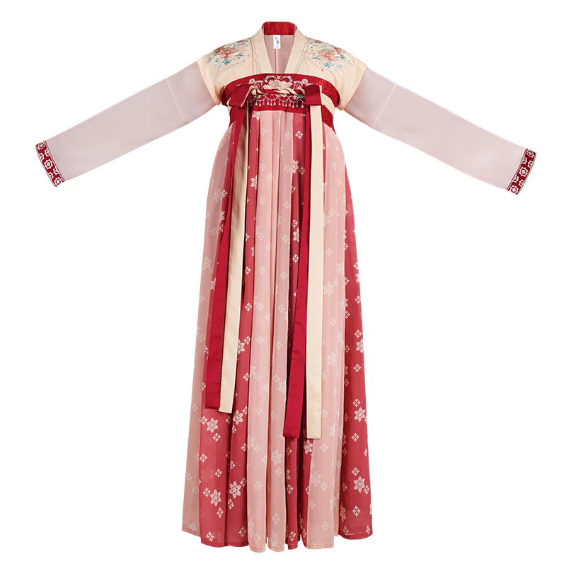 

New Red Hanfu Dress Chinese Traditional Women Clothes Tang Dynasty Princess Costumes Oriental Dance Performance Clothing T442