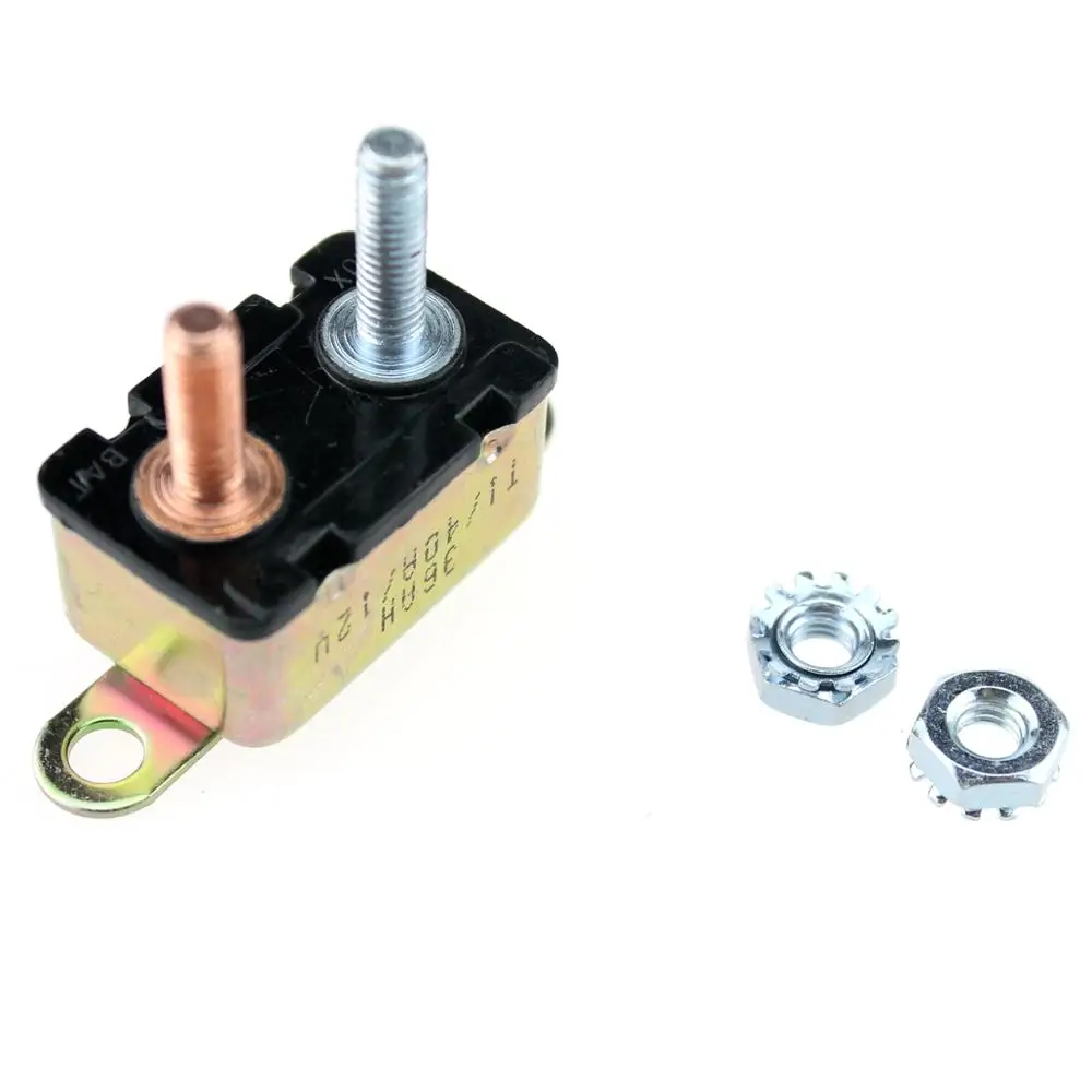 40A 12v Auto Automatic Fuse Reset Circuit Breaker Copper Stud Bolt Type 1 40 Amp |