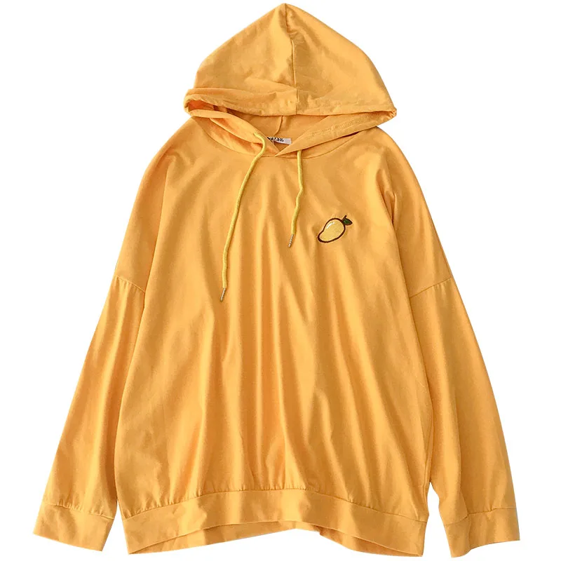 Худи толстовки в Корейском стиле с фруктами авокадо женский зеленый милый