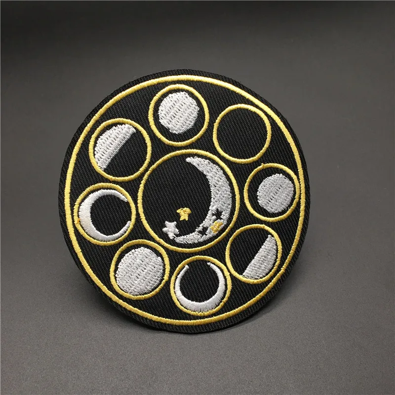 Нашивки с фазой Луны для одежды металлический значок детской (диаметр: 8 1 см) | Дом