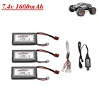 Обновление до 3200mAh T разъем для 9125 дистанционного управления Rc автомобильные запасные части 7,4 v 1600mah Lipo батарея XLH 9125 батарея