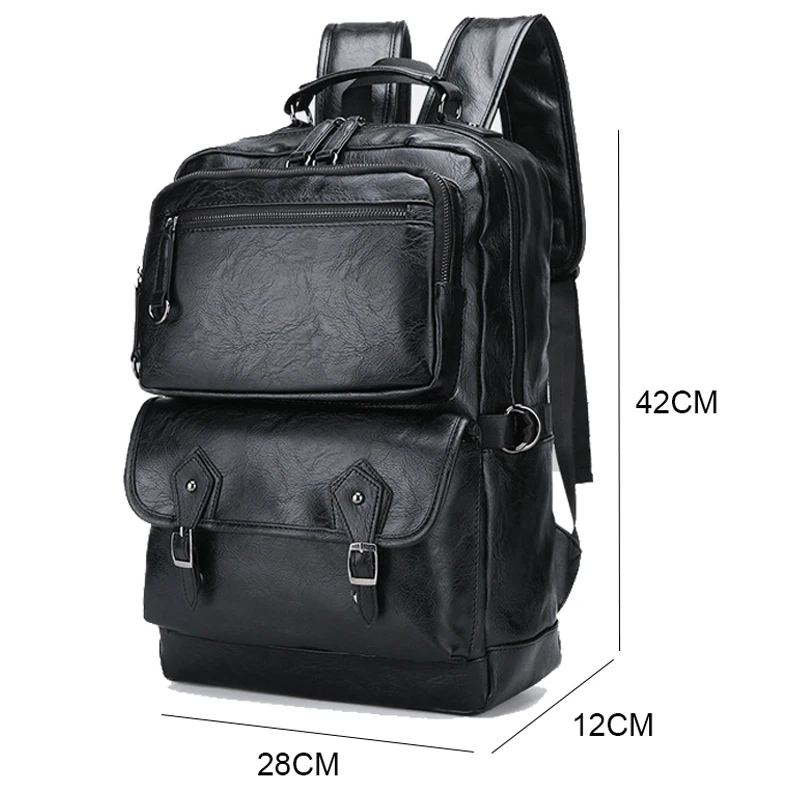 Рюкзак мужской кожаный вместительный для ноутбука 15 6 дюйма | Багаж и сумки