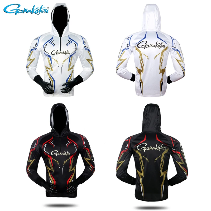 

Gamakatsu Fishing Clothing Long Sleeve 2021 Summer Quick-Drying Clothes Breathable Anti-UV Sun Protection Hooded Fishing Shirt