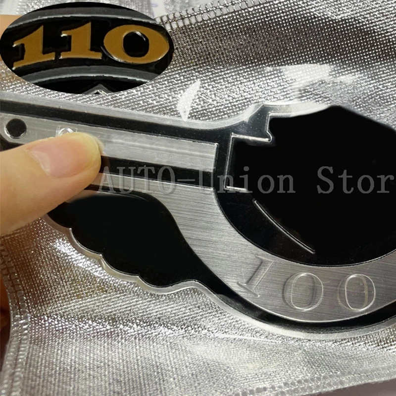 

100 105 110 Years 3D sticker emblem LOGO tank Motorcycle Aluminum sticker Escape Moto Exhaust Muffler for Sportster 883 XL883