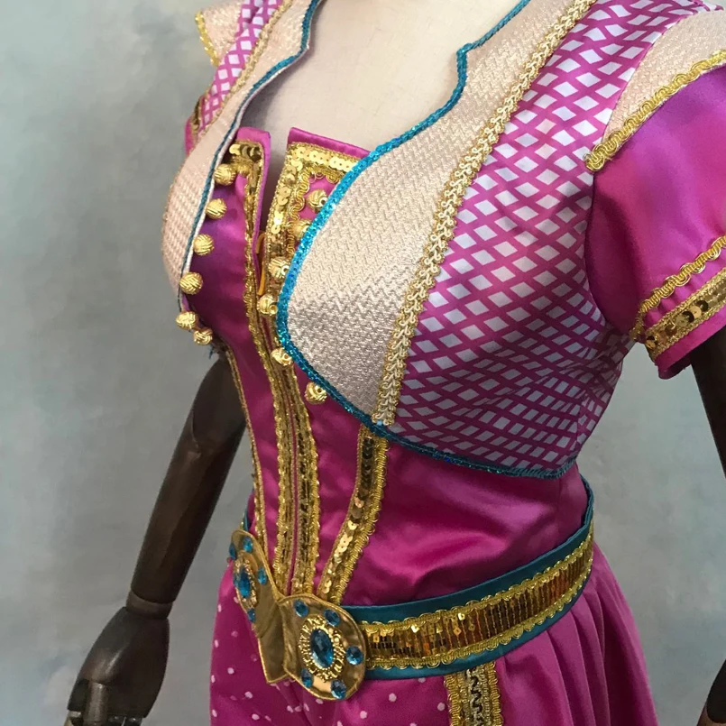 

Movie Lamp Cosplay Princess Jasmine Costume Adult Women Role-playing Purple Dress Fancy Halloween Carnival Ball Gown