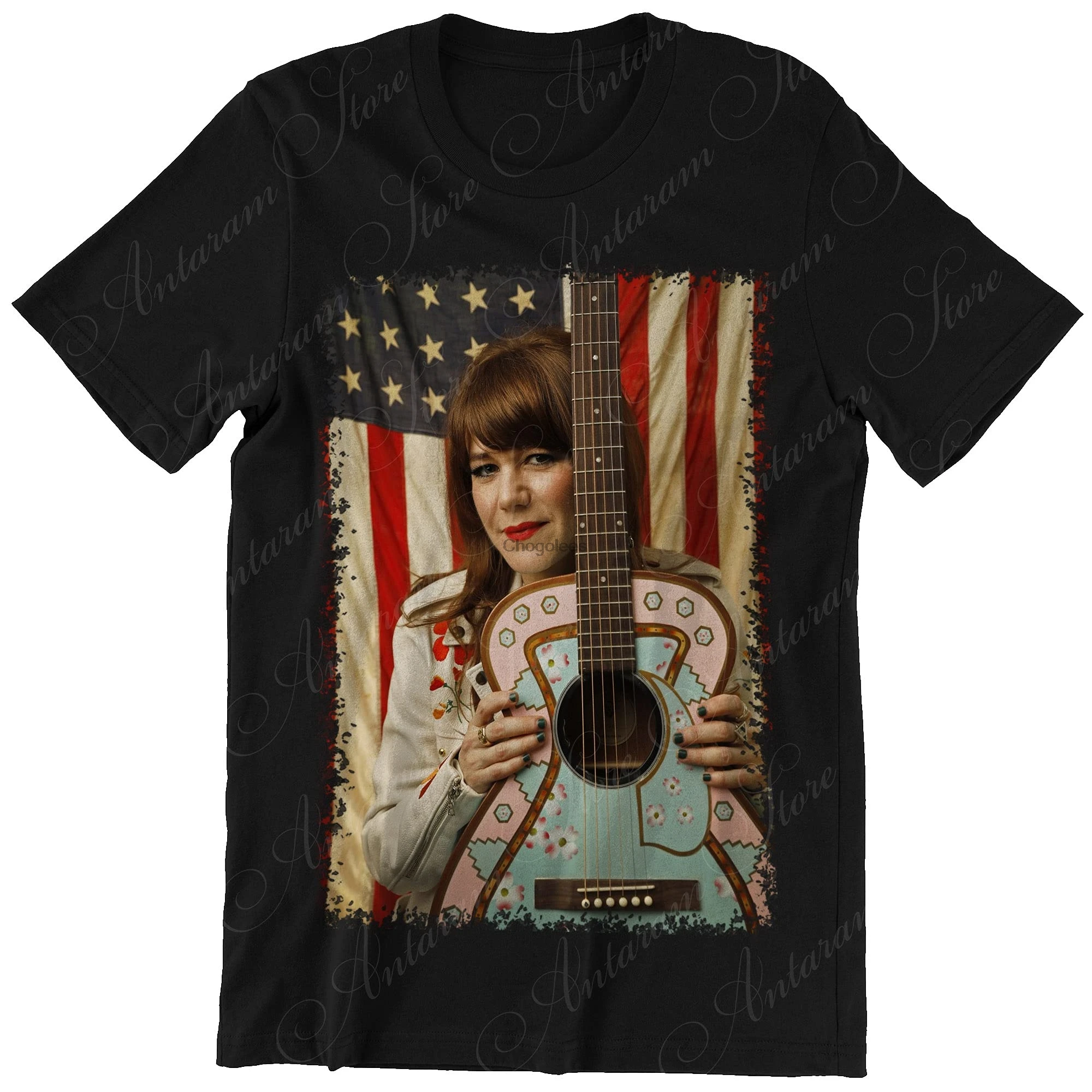 Рубашка с американским флагом Дженни Льюис в стиле ретро |