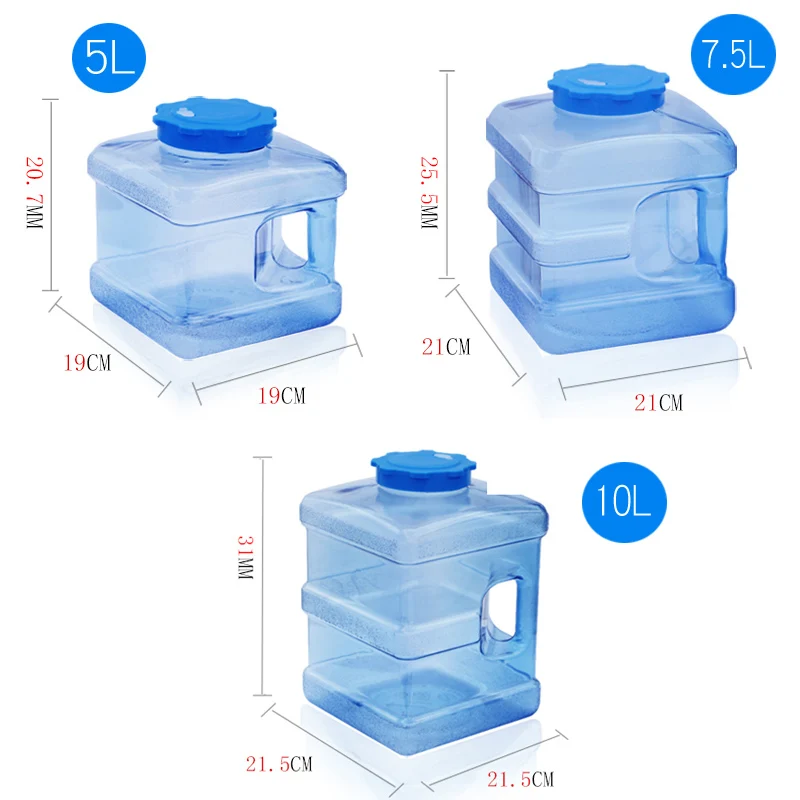 Ведро для воды 5L 7.5L 10L открытый туристический контейнер для воды PC сумка для воды для кемпинга оборудование для душа