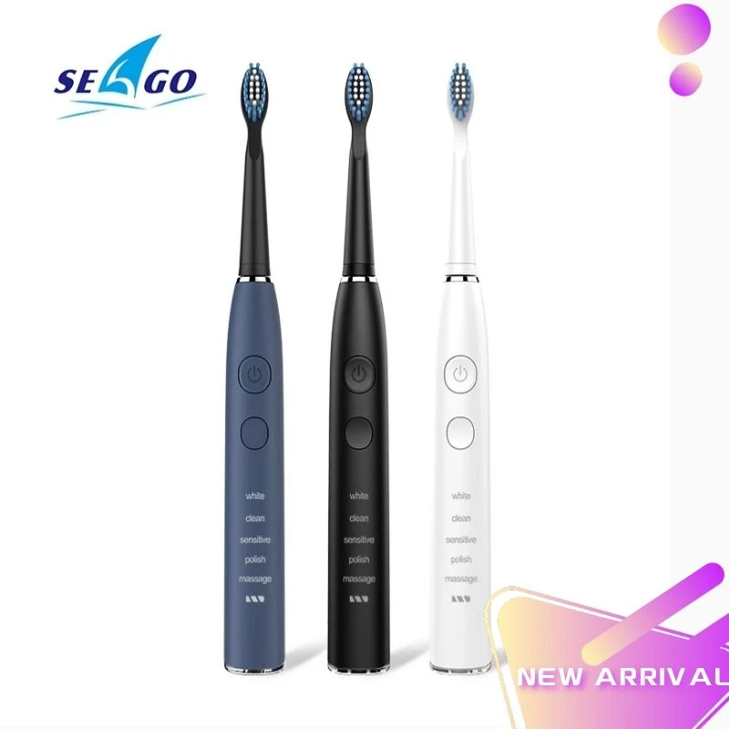 

Seago SG-575 Electric Toothbrush Sonic USB Rechargeable Tooth Brush 5 Modes Waterproof Soft Bristles Oral Care for Adult Teeth