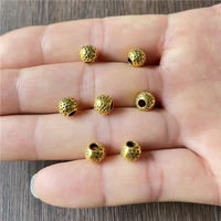 ju yuan 180pcs 6mm alloy mini pitted spacer beads connector diy bracelet necklace for jewelry making wholesale
