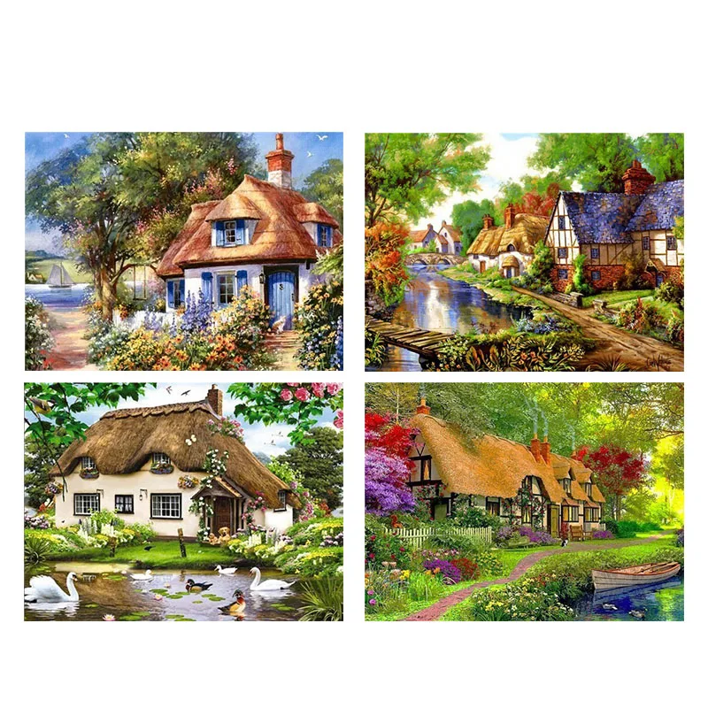 Пейзаж Сельский 5D DIY Алмазная картина вышивка крестиком мозаика Искусство Декор