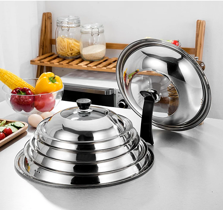 Крышка для кастрюли из закаленного стекла и нержавеющей стали ручка крышки