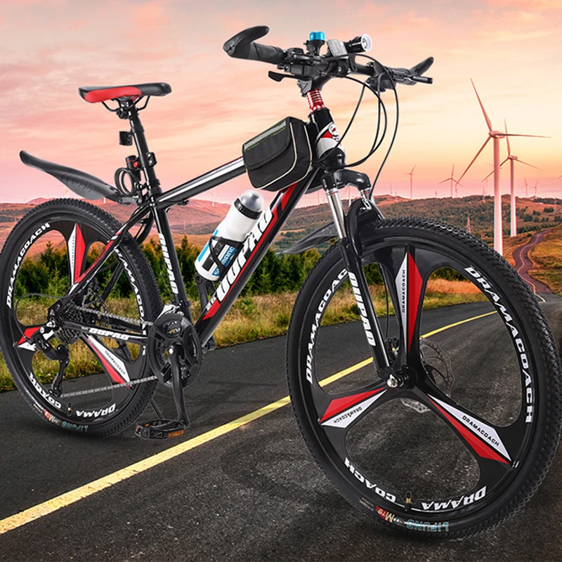 Verkaufen OUPAO 24 Zoll Rad Erwachsene Offroad Mountainbike 24 Geschwindigkeit Sport Radfahren Carbon Stahl Rahmen Doppel Disc Bremse Straße Fahrrad