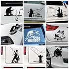 10 видов стилей с ума рыбы и рыбалка Забавный наклейка окна автомобиля украшения виниловые наклейки на стены аксессуары для мотоциклов