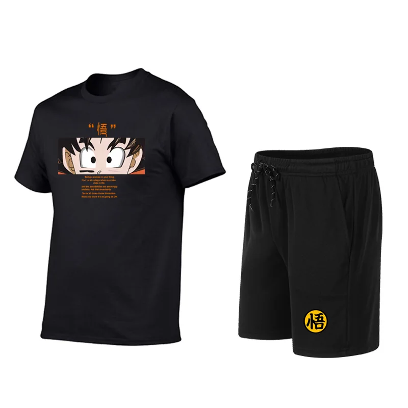 

New fashion men's T-shirt suit summer sportswear two-piece T-shirt shorts brand track suit men's fitness sportswear leisure